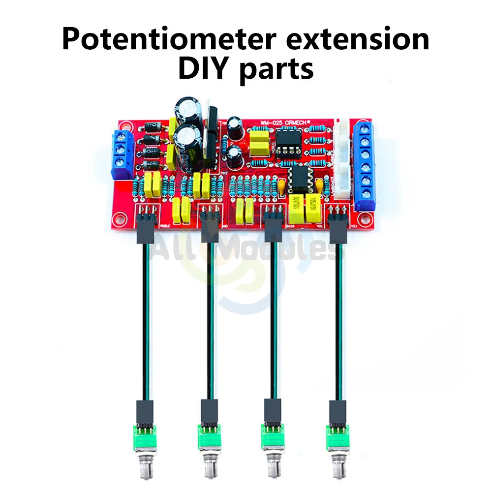 Volume Control Board HIFI NE5532 Tone Board Preamplifier Preamp Module with Treble Midrange and Bass Tone Controls