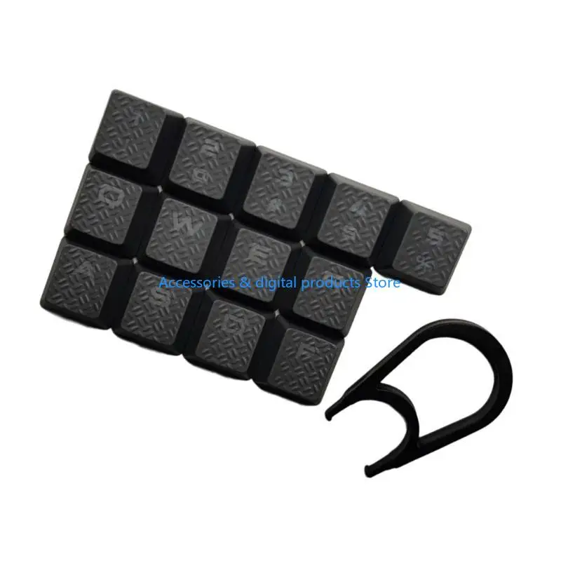 77JD 13PCS Anti Slip Textured Keycaps Backlights Caps for K70 RGBK70 K95 K90 K65