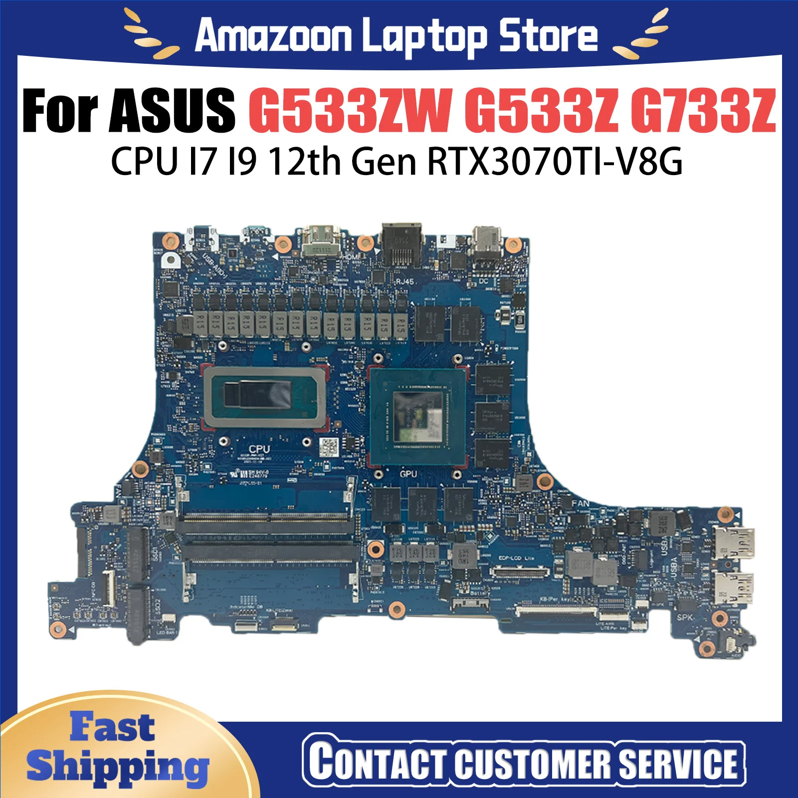 

G533R For ASUS G533ZW G733ZS G733ZX G733ZM G733ZW G533ZS G533ZX G533ZM G533Z G733Z Laptop Mainboard I7 I9 CPU RTX3070ti-V8G DDR3