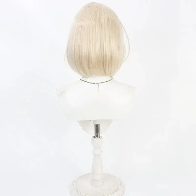 Sepatu CyRed Wig Cosplay Nikke Dewi Kemenangan Rambut Sintetis Pendek Tahan Panas Pirang Permainan Peran Pesta Halloween + Topi Wig