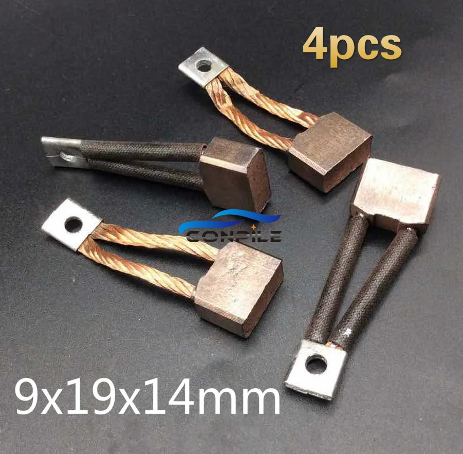 4pcs 9x19x14mm 212 high copper carbon brush for car starter motor