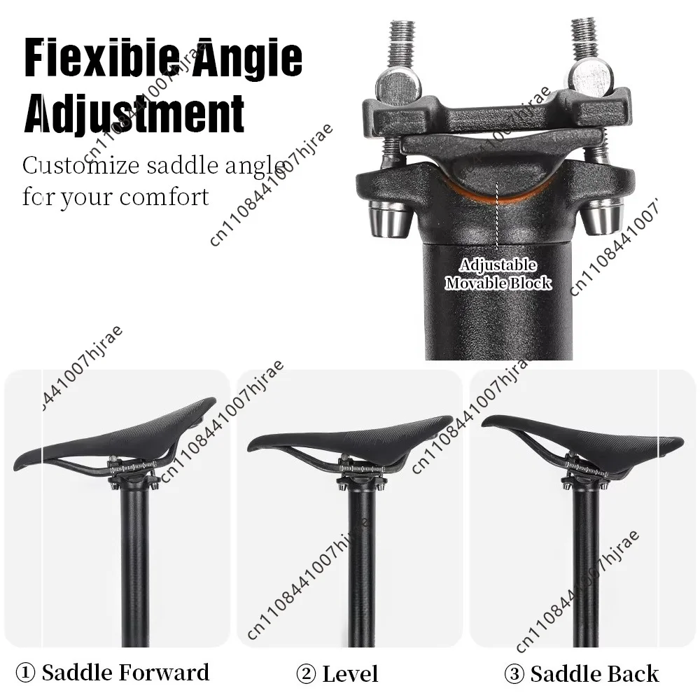 Bicycle Seat Bar, Aluminum, Bicycle Adjustable Double Bolt Seat Bar 25.4/27 2/28.6/30.4/30 9/31.6 mm Bicycle Accessories