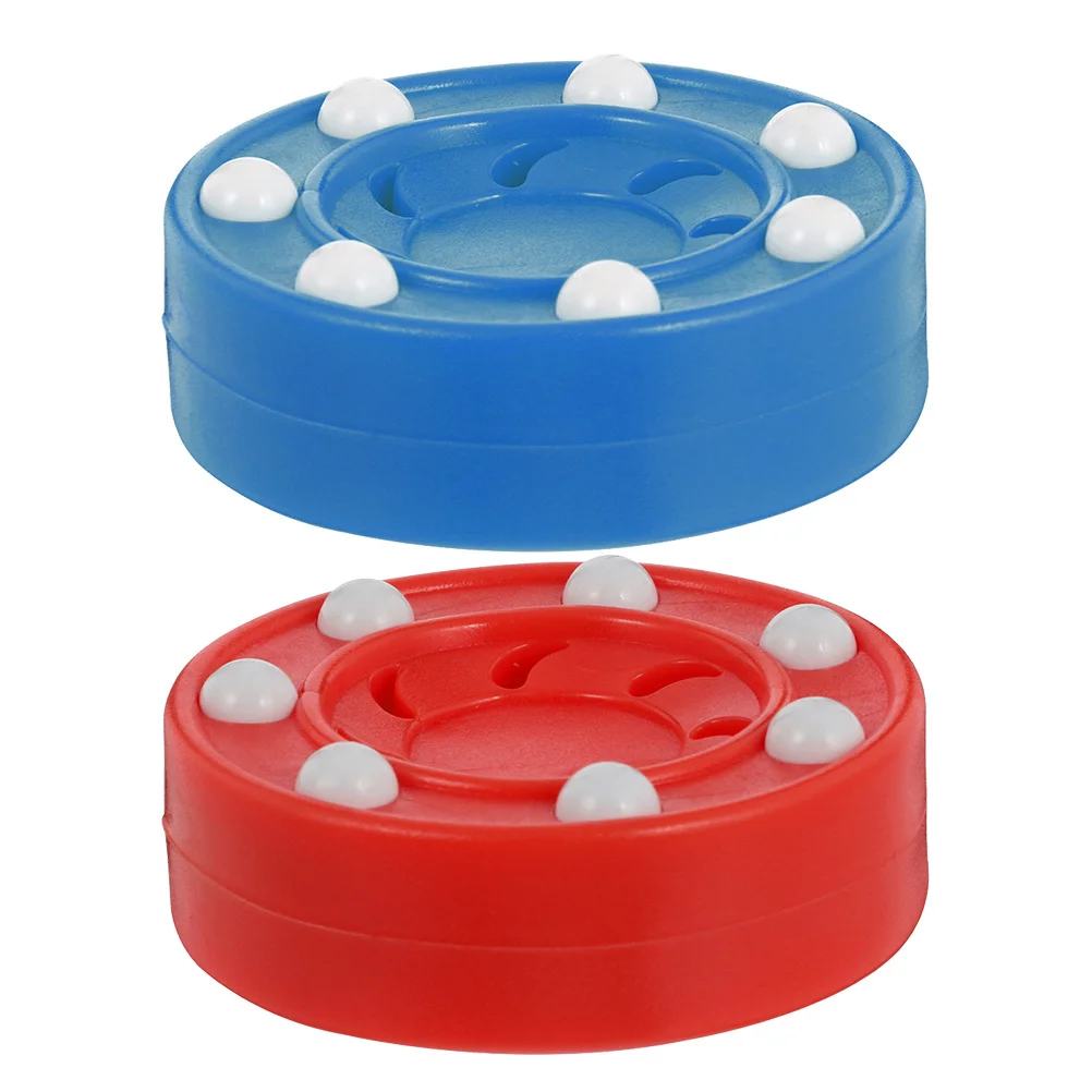 2 قطعة عفريت الهوكي عالية القوة خفيفة الوزن صنعة جيدة لعبة هوكي الجليد أداة التدريب كرات الصولجان الجليدية الصغيرة ممارسة كرات الصولجان