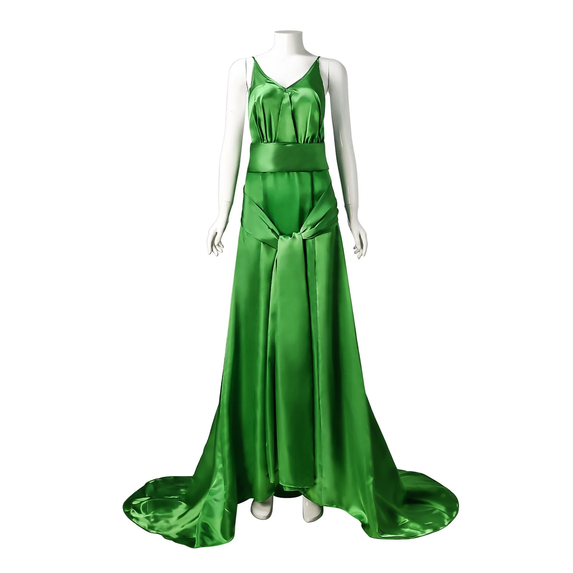 Movie Atonement Cecilia Tallis Cosplay Costume Retro Women Sexy Backless Green Dress Halloween Carnival Party Ball Gown view 2