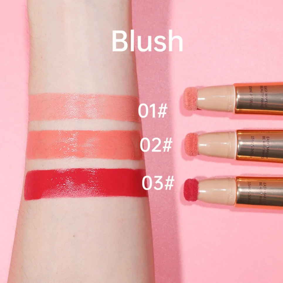 Gold Tube Shimmer Liquid Blush Highlighter Contour Private Label Vegan Makeup Großhandel individuelles Logo
