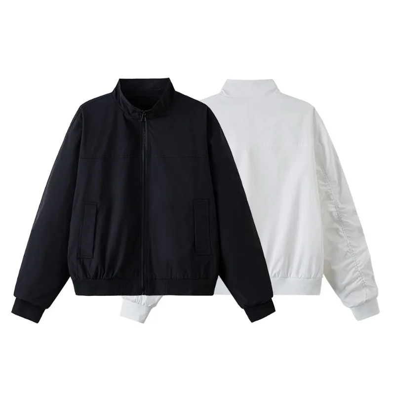 

COMXZ 2025, новинка весны и осени, мужская легкая роскошная однотонная куртка премиум-класса, студенческая универсальная модная повседневная куртка, бейсбольные куртки