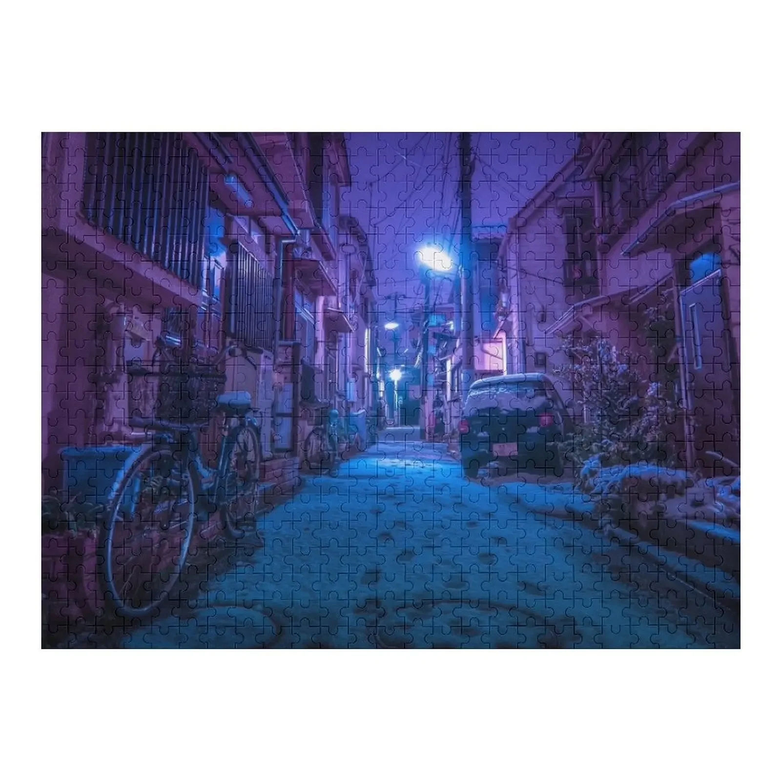 

Snow covered Japanese street Jigsaw Puzzle Personalized For Kids Custom Jigsaw Personalized Baby Object Personalized Toys Puzzle