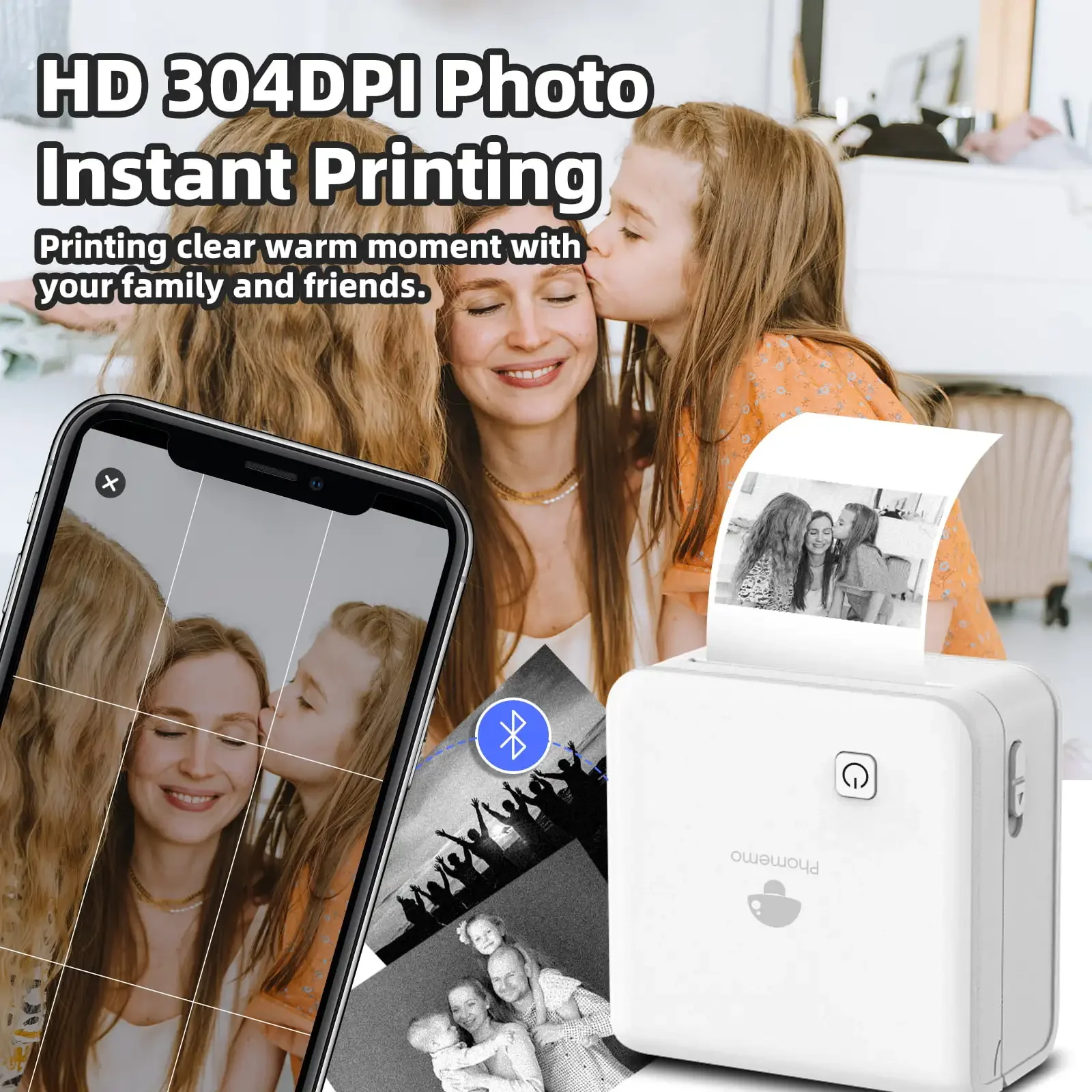 Phomemo 300dpi Pocket Printer M02 Pro Thermal Bluetooth Portabel Mini Printer with iOS and Android for Study Work Similar as T02