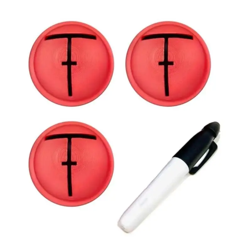 

652F Golf Ball Alignment Templates For Precise Putting And Swing Trainings Durability Plastic Practice Tool