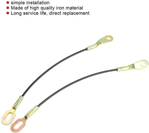 Imagen 2 del producto Correa de Cable para portón trasero de coche, soporte para maletero lateral de camioneta para Ford Ranger Thunder Wildcat XLT, Mazda Fighter BT50 B2500, 2 unidades por juego