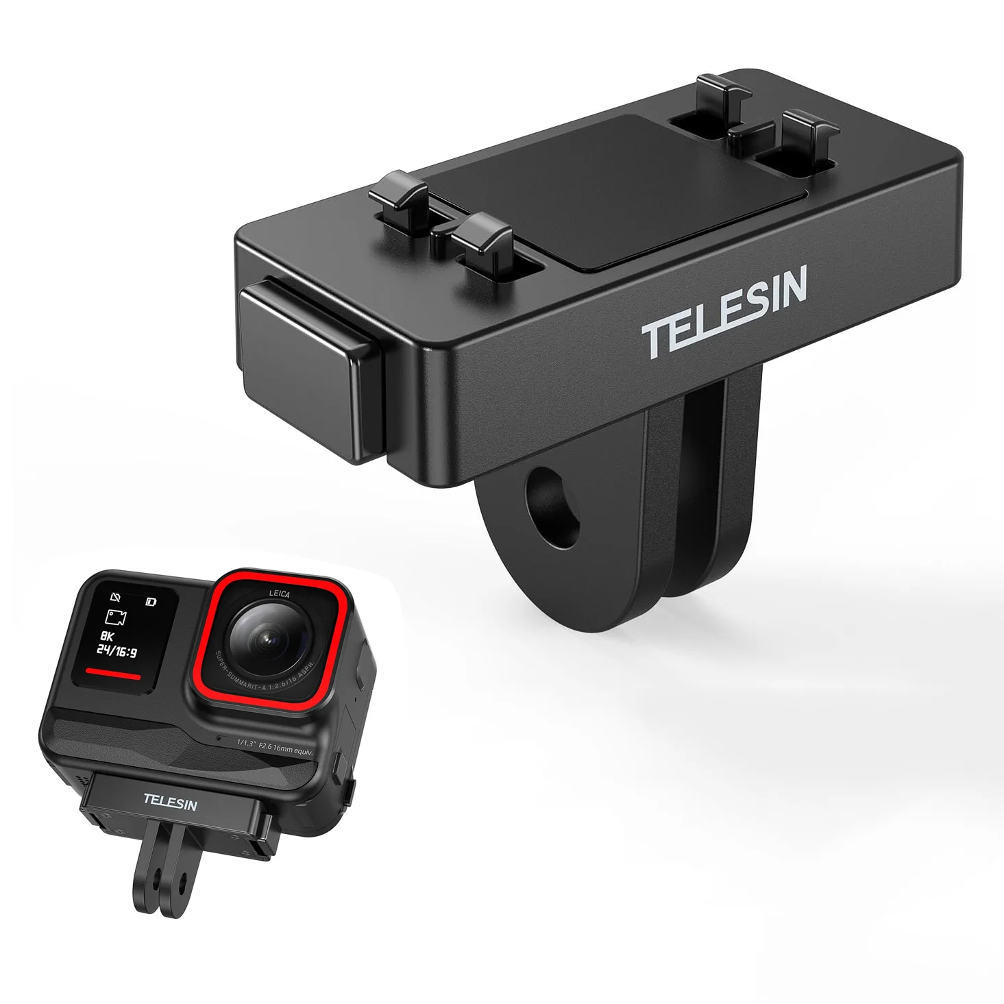

TELESIN Magnetic Two Claw Adapter Quick Release Mount Accessories for Insta 360 Ace/Ace Pro 2 Camera