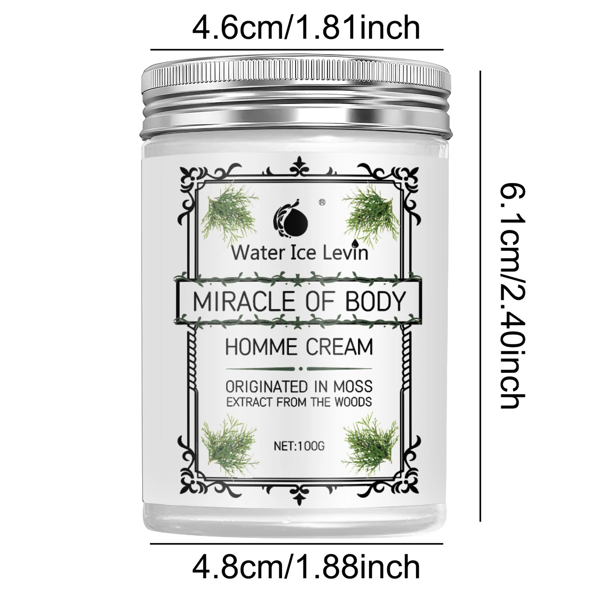 طقوس سهرة يومي من Water Ice Levin Homme Cream للرجال المتميزين. مستخلص الطحلب والخشب المخصب. يهدئ، يكرر البشرة. #6