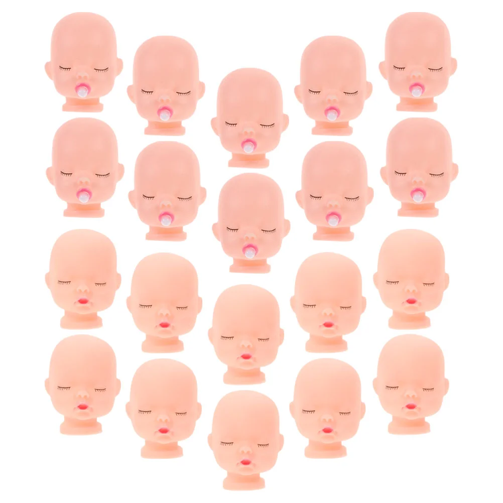 20 Pcs Sleeping Head Keychain Handmade Heads Baby Mini Body Parts Accessories for Kids