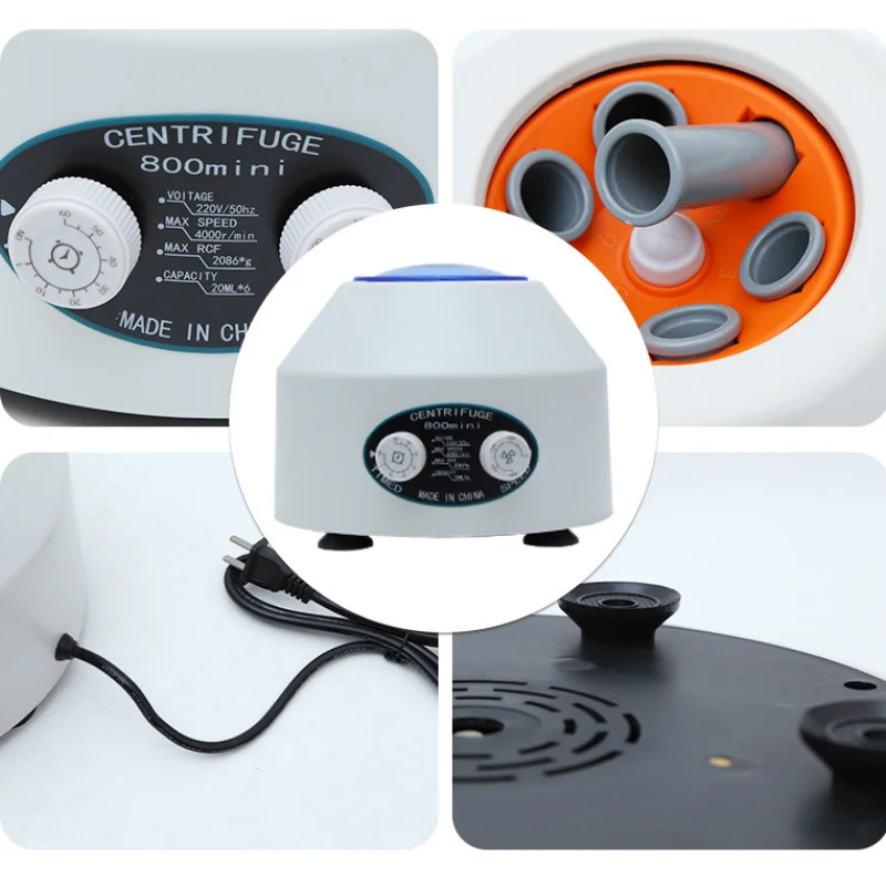 800MINI elektryczna wirówka do krwi laboratoryjna wirówka plazmowa Prp 15ML * 6 probówka wirówkowa 4000 obr./min 110/220 V