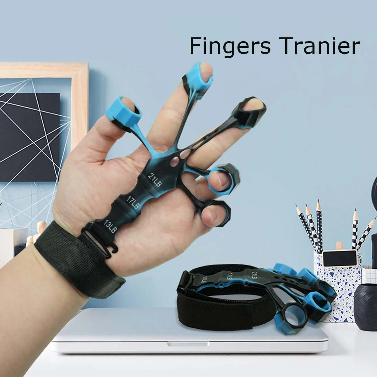 

Finger Gripping Exercise Stretcher Grip Training Silicone Wrist Hand Strengthener Five Fingers Expander Strength Trainer Grips