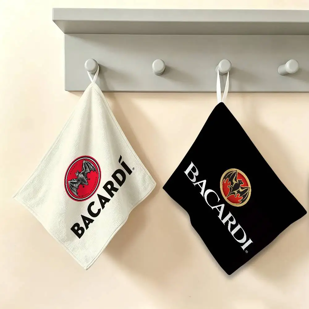 B-BacardiS Polyester Cotton Hand Wiping Towel, Hanging Design, Durable for Household Restaurant Toilet Use