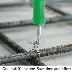 Rebar Wire Twister Semi-Automatic Steel Bar Tying Hook Winding Tool Anti-slip Handle Construction Steel Binding Tool