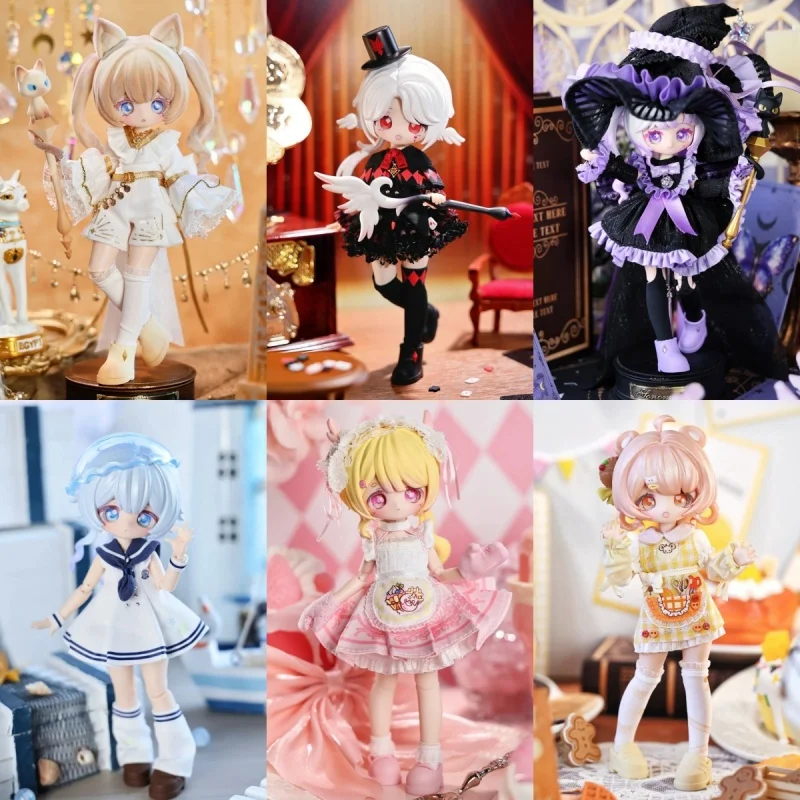 

New 1/12 Bjd Cutefolk Island Series Blind Box Kawaii Girl Action Figure Desktop Ornament Collection Model Surprise Girls Gift