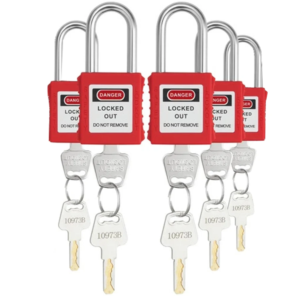 

Reliable Lockout Tag Set 5pcs of Nylon Insulated Locks for Equipment Safety and Traceability in Extreme Conditions