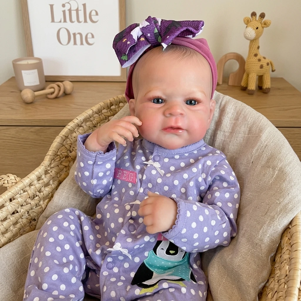 18 Inch Full Body Vinyl Reborn Doll Ward Realistic Rooted Hair Newborn Baby Soft Simulated Bebe  Birthday Collectible Gift
