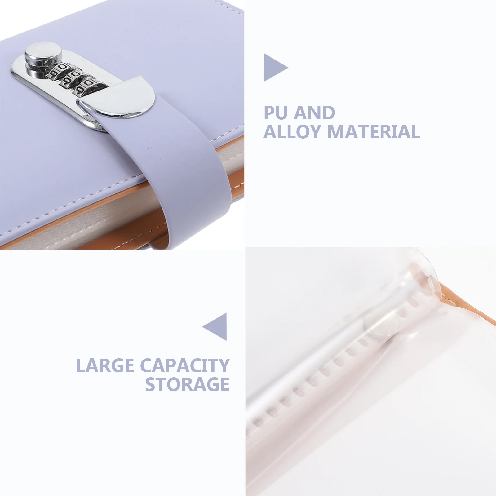 Raccoglitore budget Blocco impermeabile Conservazione contanti di grande capacità Design elegante Inserimento bifacciale Risparmio finanziario multifunzionale