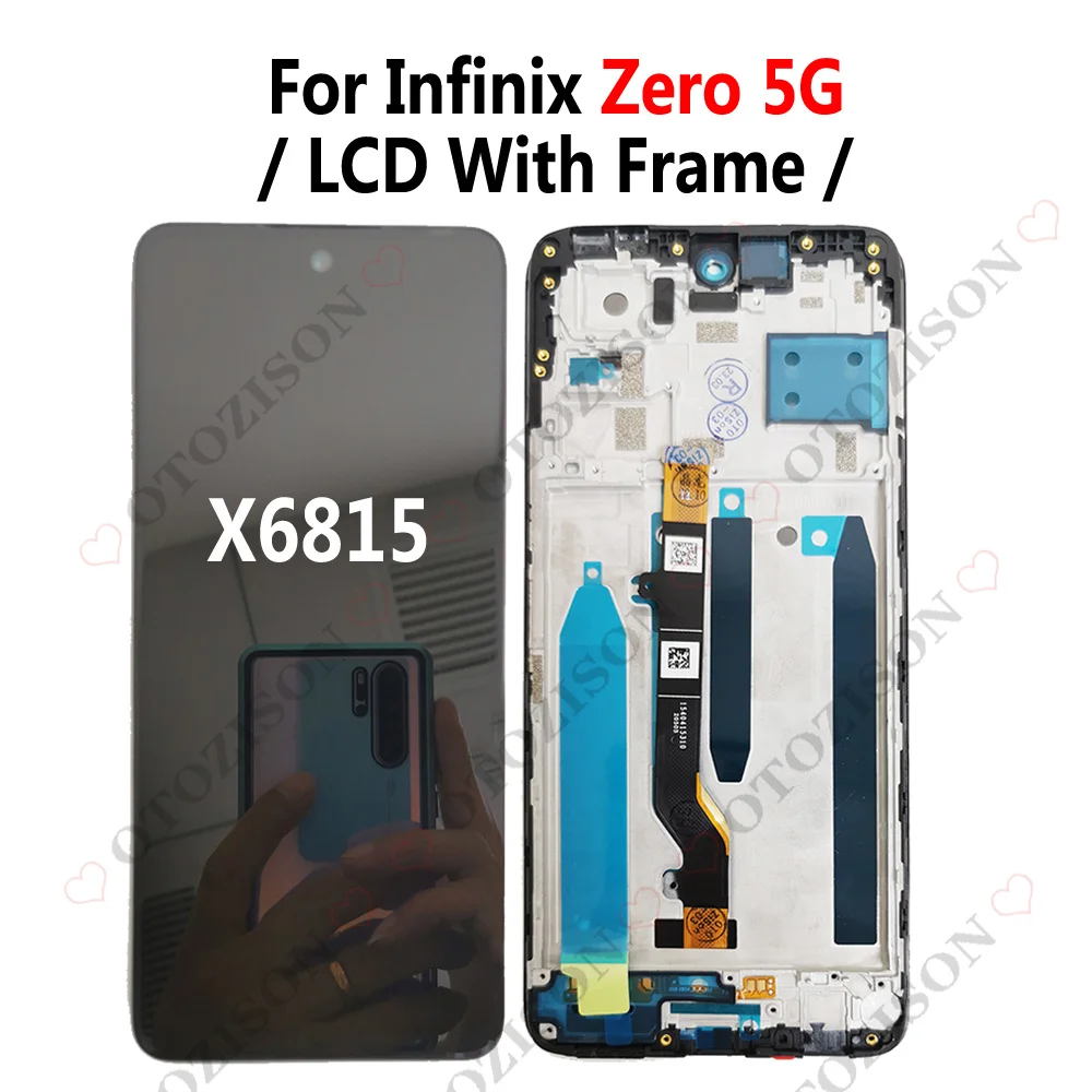 For Infinix Zero 5G X6815 Zero 20 X6821 LCD With Frame Display X XPro X6811 X Neo X6810 20 Zero 8 X687 8i Screen Touch Digitizer