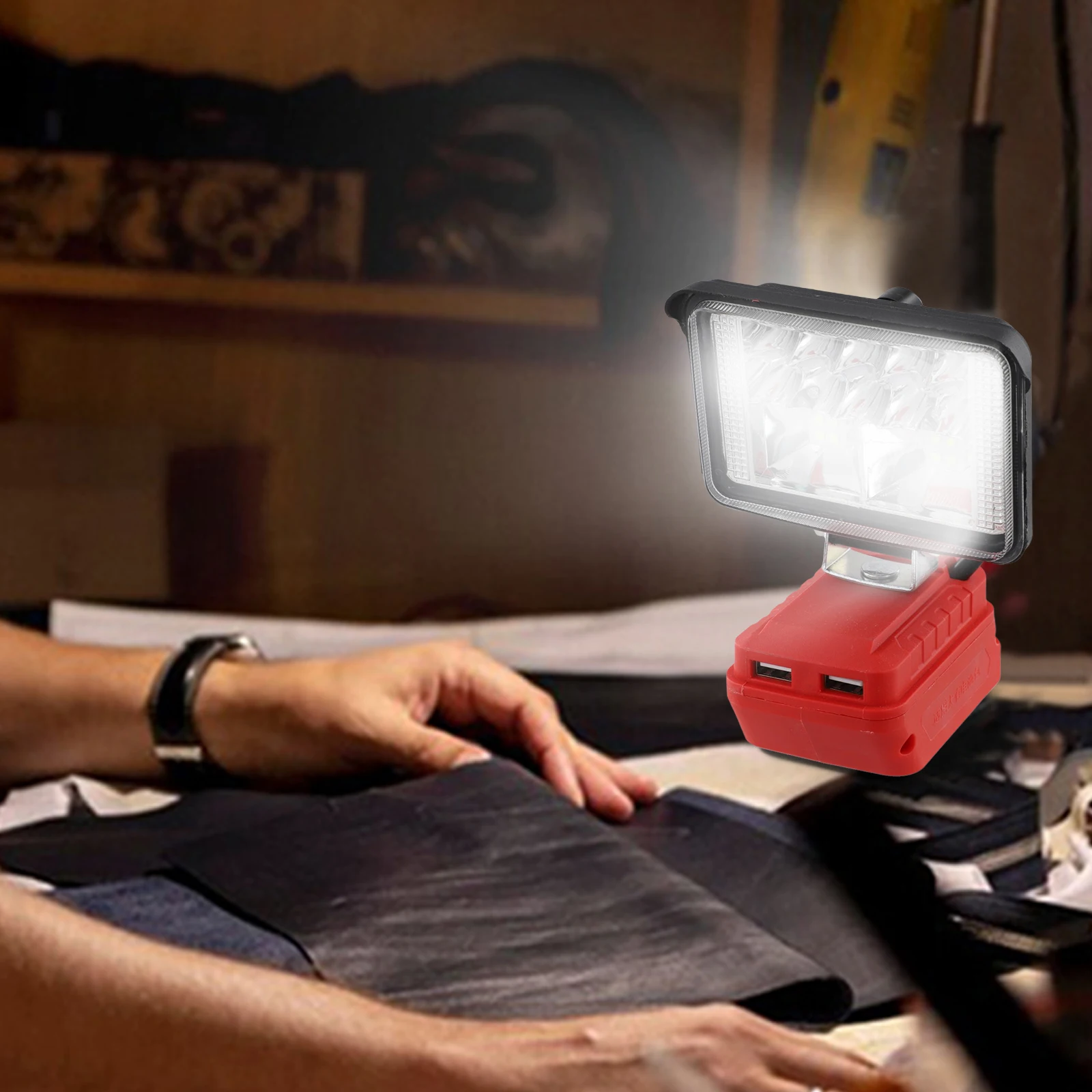 

For DEVON 20V Batteries Portable Floodlight Cordless Work Light Outdoor Events Adjustable Brightness Levels Compact Design