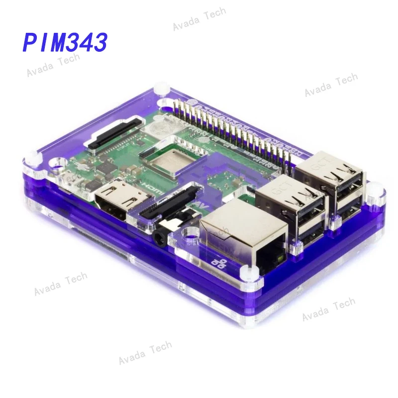 

Avada Tech PIM343 Raspberry Pi HAT/Add-on Board Pibow 3 B+Coup (Raspberry Pi 3 B+, 3,&2) - Coup Royale