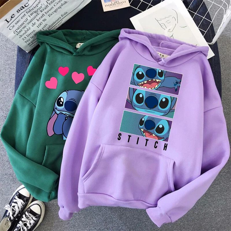 

Cute Stitch Manga Hoodies Women Men Anime Harajuku Sweatshirt Cartoon Y2k Gothic Streetwear Lilo Stitch Disney Hoody Clothes