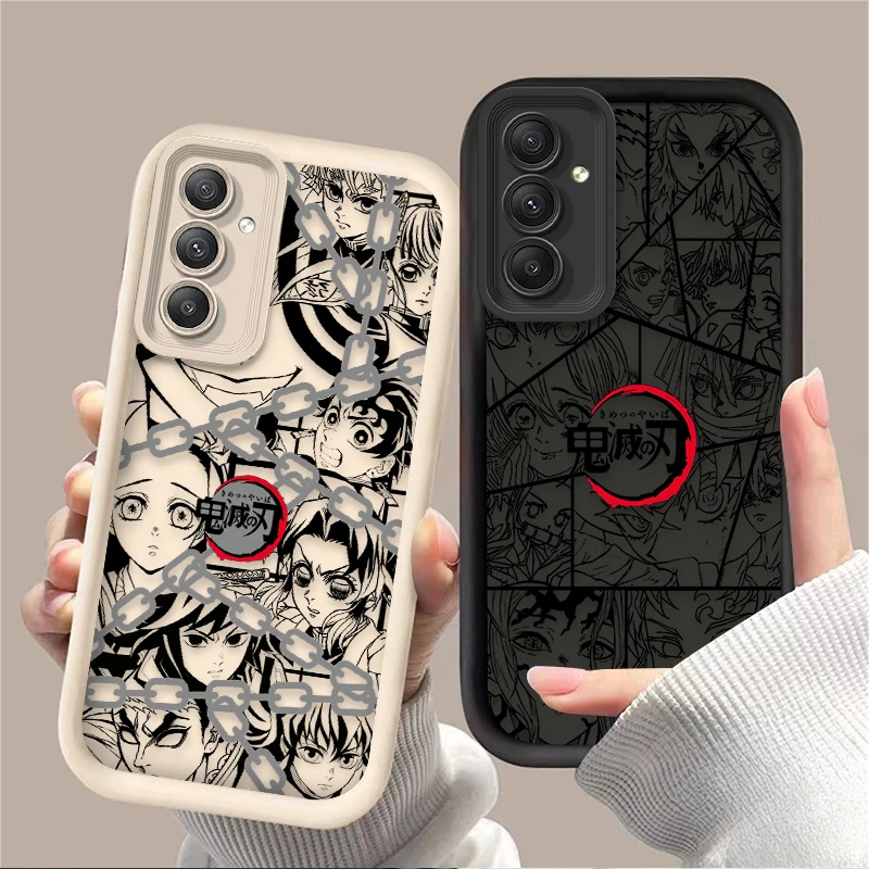 Demon Slayer Anime Line Art Case For Samsung Galaxy A16 A26 A36 A56 A05 A05S A15 A25 A35 A55 A54 A34 A24 A14 A13 A52 A52S A51
