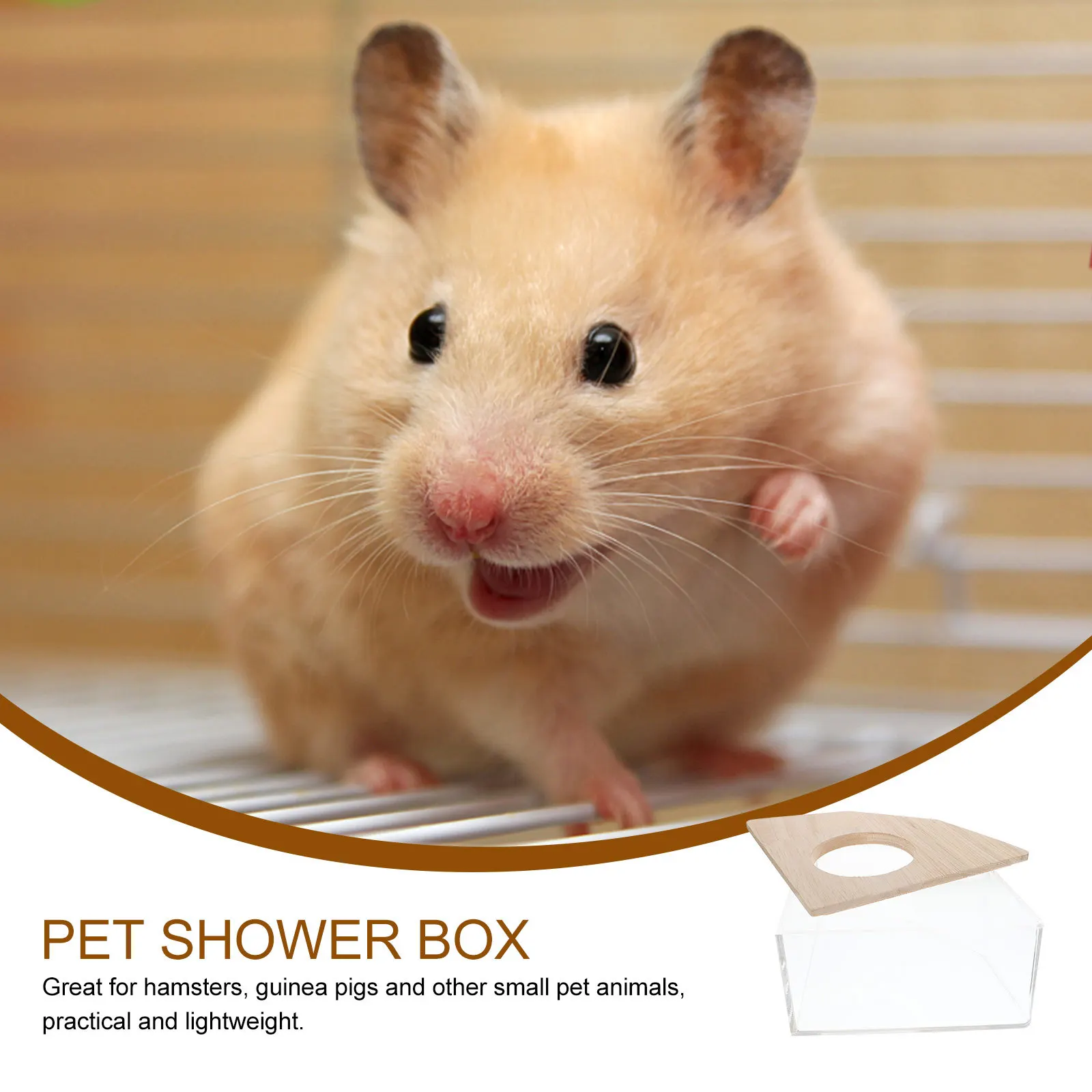 

Transparent Household Sand Bath Box Multi-Function Hamster Bath Tub Chinchilla Bathing Toilet Easy to Clean Durable Acrylic