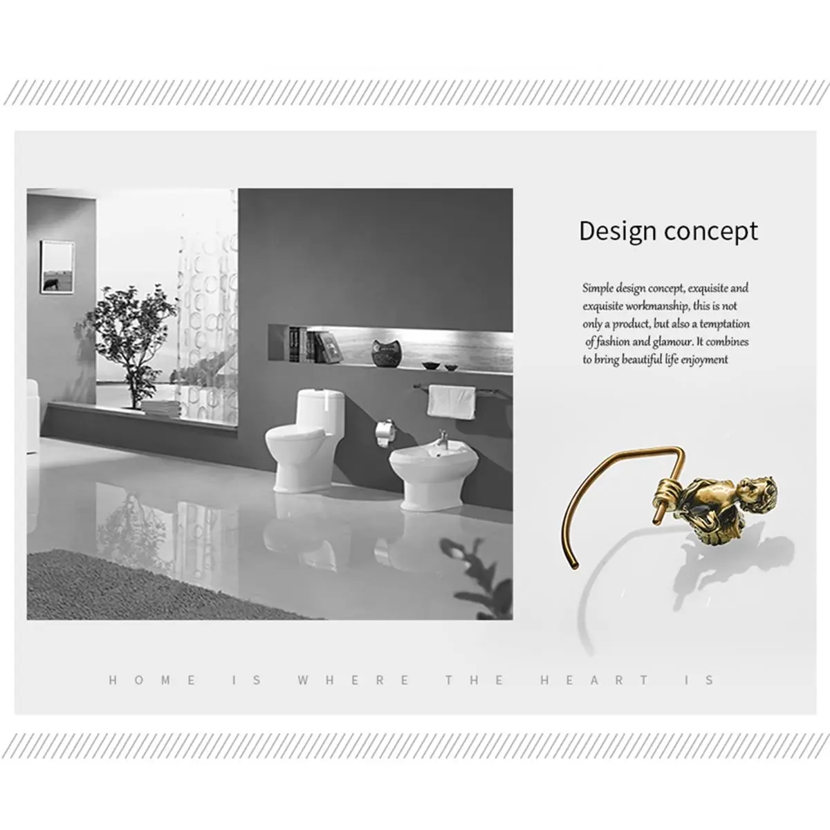 Retro Angel Towel Rack Towel Ring Bathroom Towel Hanger Toilet Towel Bar