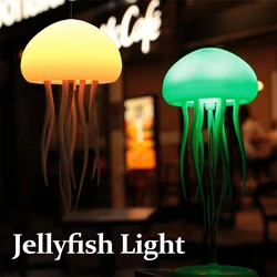 Creative Jellyfish Light Voice Control Type-C Charging Cute Jellyfish Bedside Lamp Flexible Tentacles for Holiday Children Gifts