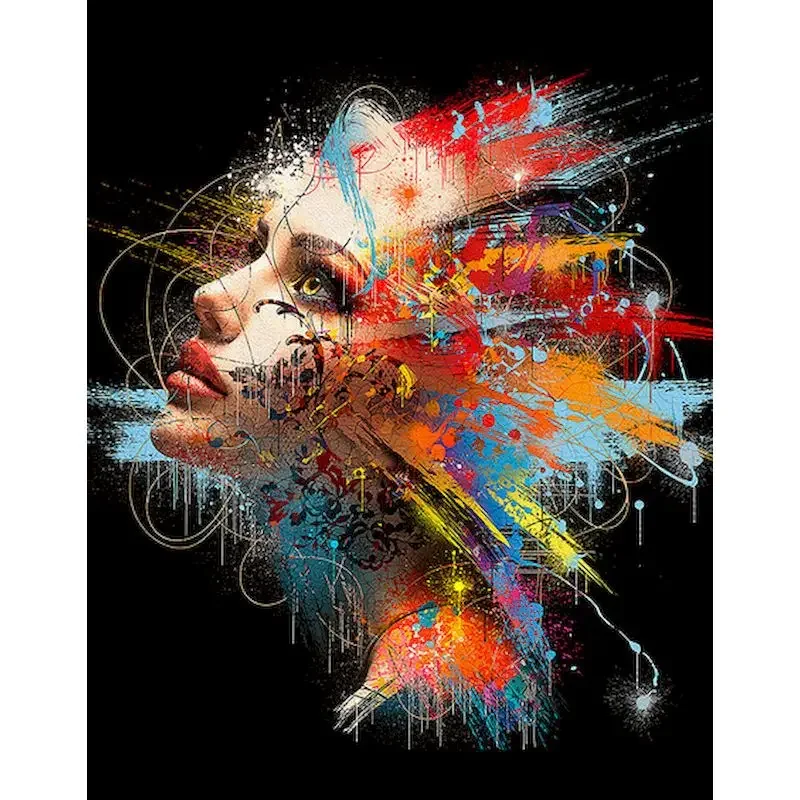 60x75cm Frame Diy Painting By Numbers Abstract Woman Figure Paint By Numbers On Canvas Acrylic Diy Gift