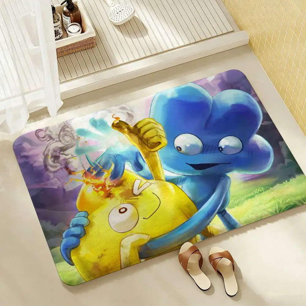 B-BFDI Four and X 4x  Shower Room Absorbent Small Floor Mat Soft Comfortable Decorative Foot Mat