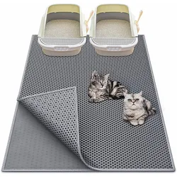 116*66cm Large Multi-Function Double-Layer Cat Litter Mat | Non-Slip Bath Mat | Waterproof Urine Protection | Easy to Clean