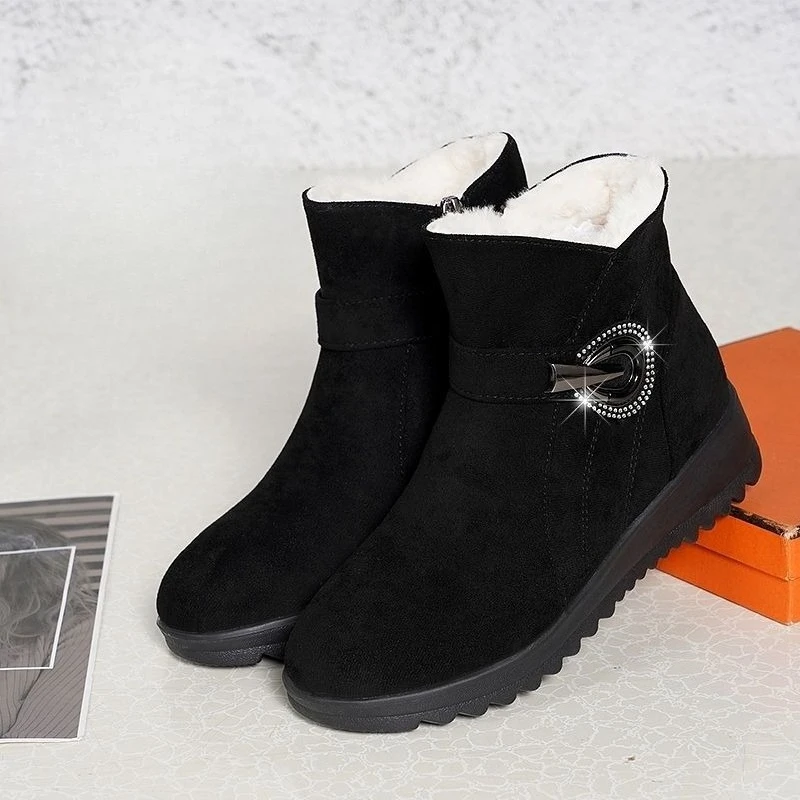 Ankle Plain Ladies Shoes Height Increasing Retro Style Trend 2025 Padded On Promotion New In Rock Sale Y2k Women's Snow Boots