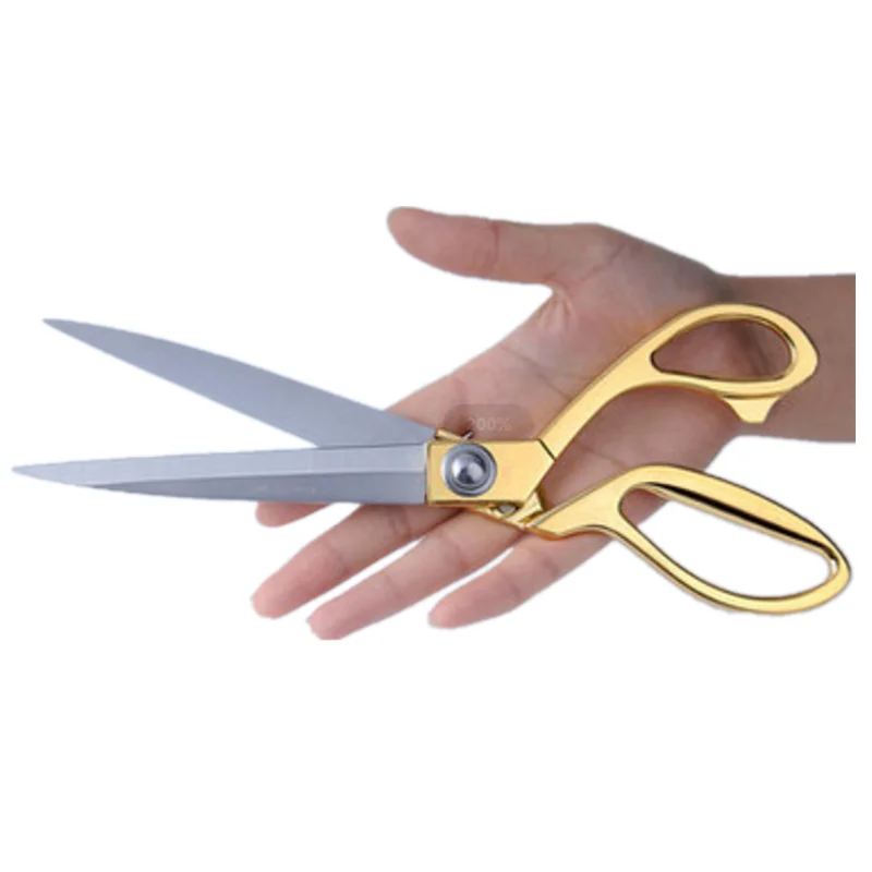 

Hot Sale 9.5 Inch Sewing Scissors 23.5cm Gold Handle Stainless Steel Scissors Dressmaker Shears DIY Sewing Accessories Tools