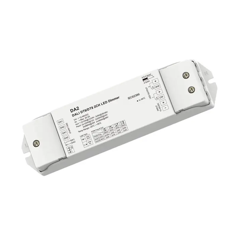 alim-da2-dt6-dt8-skydance-2チャンネル調光器-dt6調光またはdt8カラー調光器-色温度調光器-10a-ch-ledストリップ用