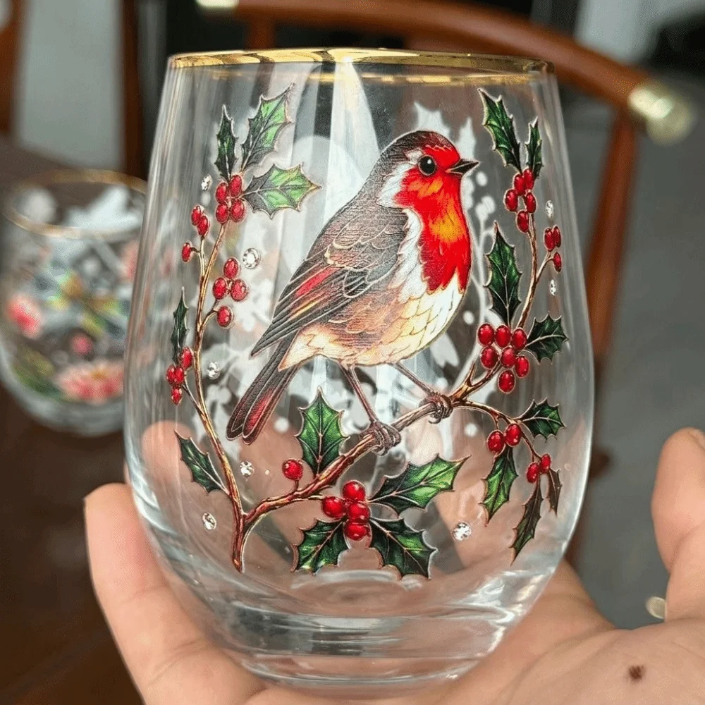 

Milk Tea Cup Transparent Hummingbird Pattern Mug Aesthetic Cartoon Glass Tea Cups Embossed Juice Cups Kitchen