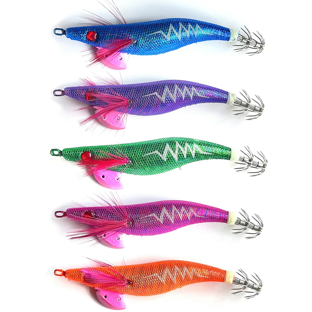 Leuchtender Kunstköder, im Dunkeln leuchtender Tintenfisch-Jig-Hakenköder, Simulations-Jigging-Hartköder, lebensechter Kunststoffköder für Oktopus und Tintenfisch