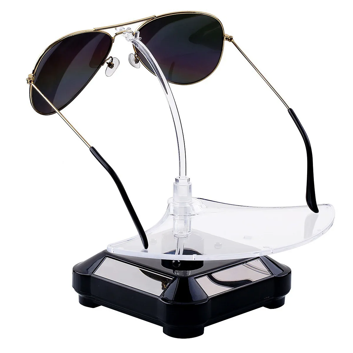 Plastic Rotating Glasses Organizer Display Shelf Sunglasses Rack Jewelry Showcase Multipurpose Desktop Storage Rack