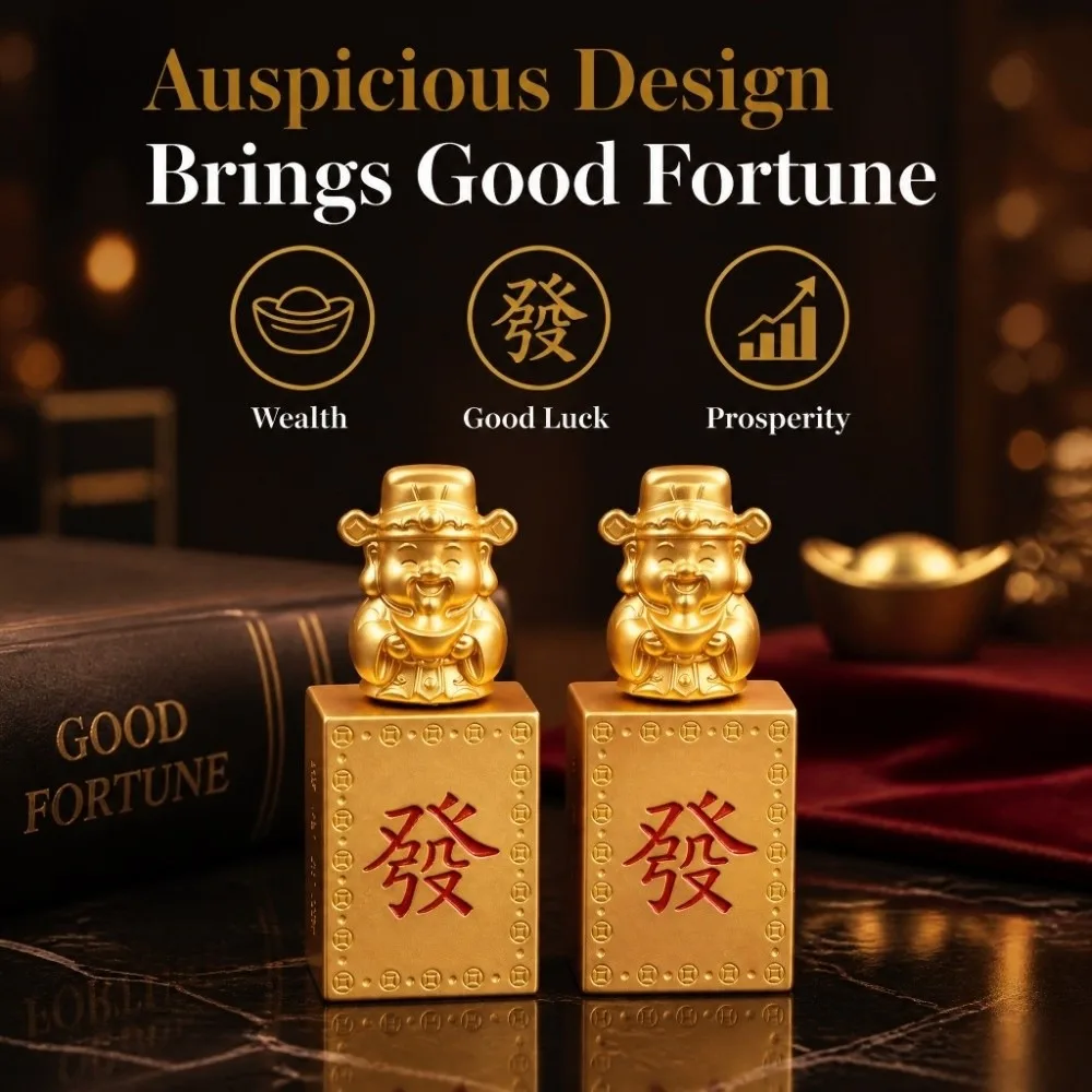 Rotatable Mahjong Figurine Bao Yuan God of Wealth Symbol God of Wealth Figurine Attracting Wealth and Bringing Happiness