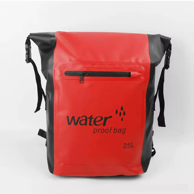 25L Outdoor PVC Waterproof Backpack, Large Capacity, Wear-resistant and Waterproof Bag for Hiking, Rafting, and Swimming