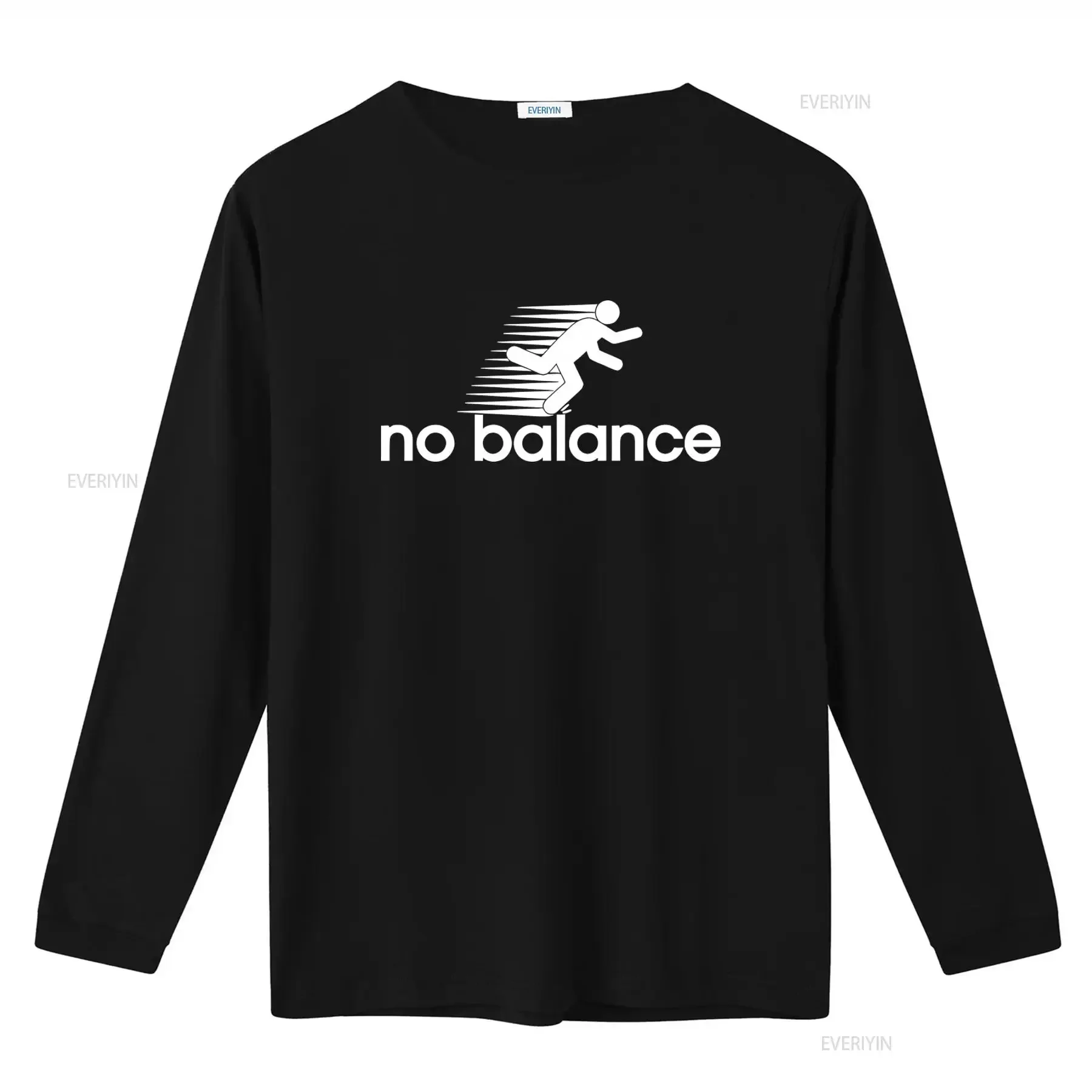 NO BALANCE Funny Spoof T Shirt Any Color Size Trendy Design High Quality Fabric vintage Washed designer clothes Casual