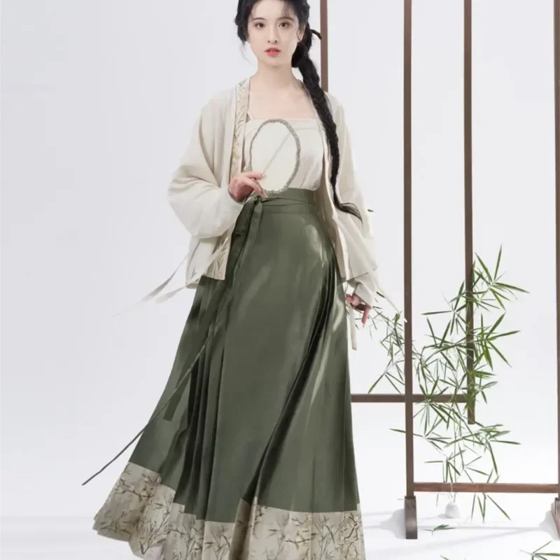 Vestido Hanfu de la dinastía Ming, traje de estilo chino, Mangas de avión, camisa Hanfu, Original, preventa, 30 días, 2023