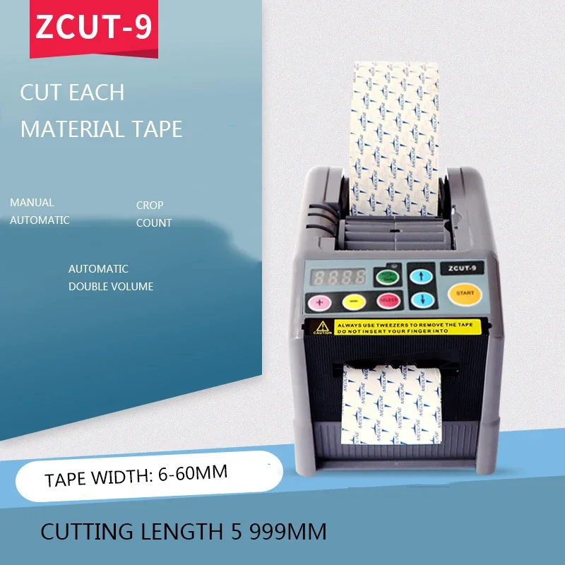 

Tape Paper Cutting Machine ZCUT-9 110V220V Double-sided Carton Sealing Tape Adhesive Paper Cutting Machine ZCUT-9