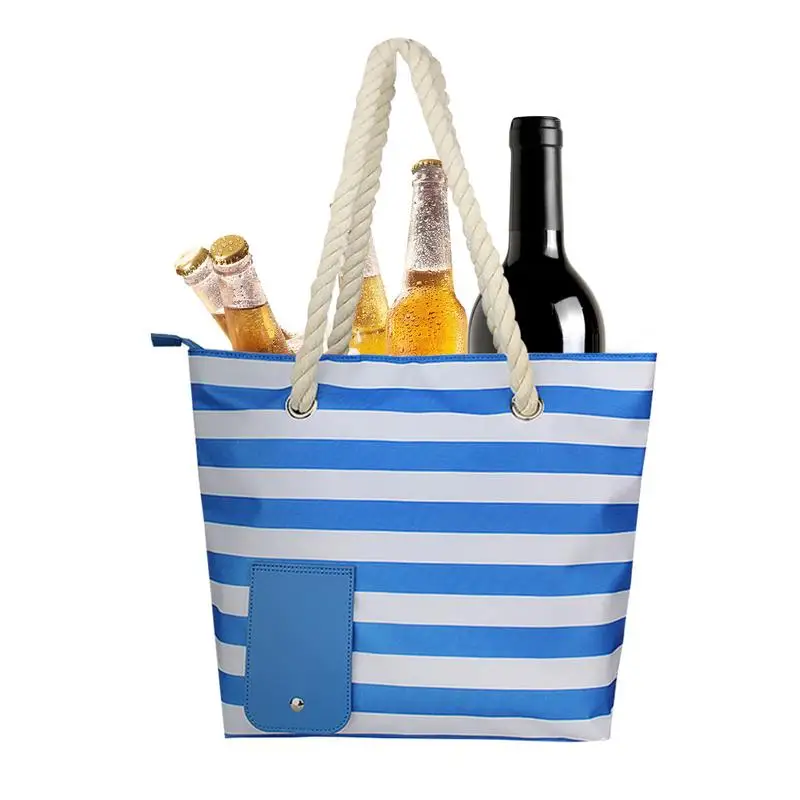 Wine Tote with Drink Dispenser Insulated Cooler Bag with Leakproof & Insulated Compartment Insulated Tote Shoulder Bag for Beach