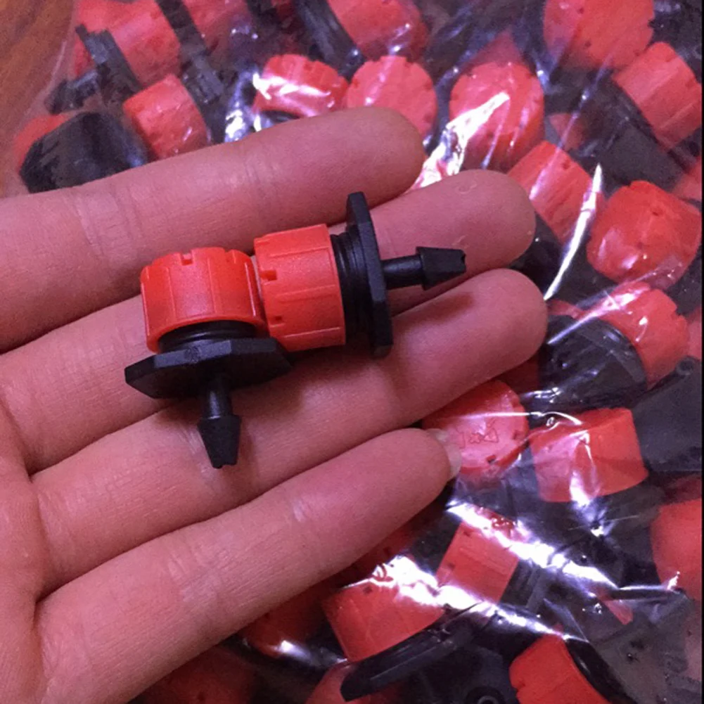 100pcs/bag Water Dropper Adjustable Flow Head Drippers Water Portable Emitter Dripper Micro Drip Irrigation Sprinklers for Yard