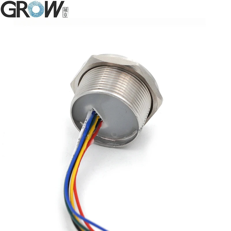 GROW R503-M22 Round RGB Ring Indicator LED Control DC3.3V 200 Capacity SH1.0-6pin Capacitive Fingerprint Module Sensor Scanner